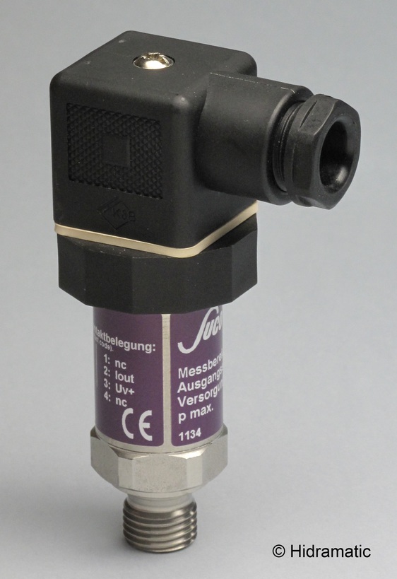 Pressure transmitter SUCO 0620481030001, 4-20 mA, 0-100 bar (0-1450 psi), G1/4-A, DIN